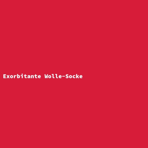Exorbitante Wolle-Socke