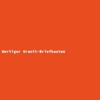 Wertiger Granit-Briefkasten